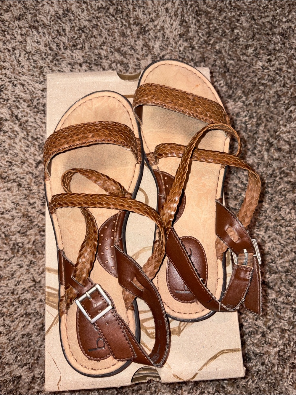 boc Braided Tan/Brown Women's Strappy Sandals